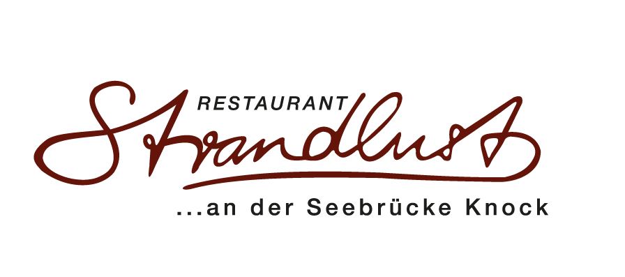 Strandlust Café Restaurant mit Seebrücke Logo