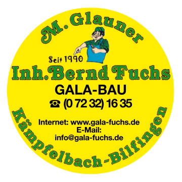 Garten- u. Landschaftsbau M. Glauner Inh. Bernd Fuchs Bernd Logo