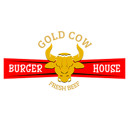 Gold Cow Burger Pizza Logo