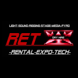 RET Rental Expo Tech / Laser & Pyro Licht und Ton Logo