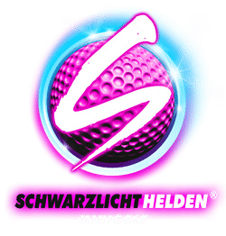 Schwarzlichthelden Minigolf Logo