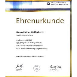 Hofferberth Textilpflege Chemische Reinigung Logo