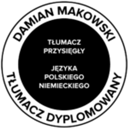 Damian Makowski - Tłumacz przysięgły DE-PL Berlin Logo