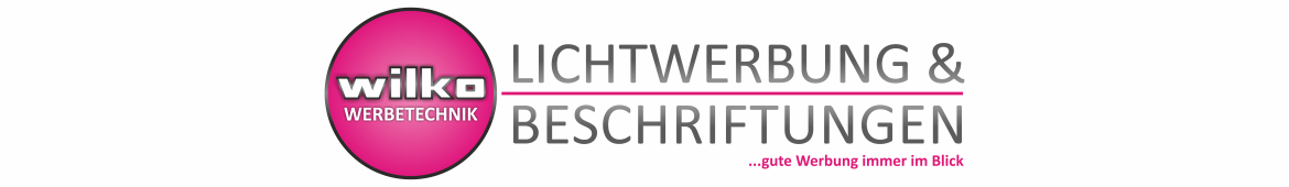 Wilko Lichtwerbung & Beschriftung Logo